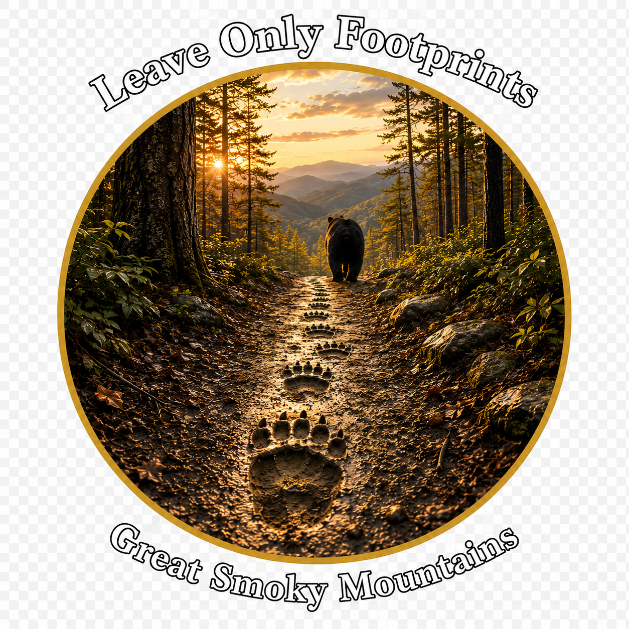 Leave Only Footprints - bear
