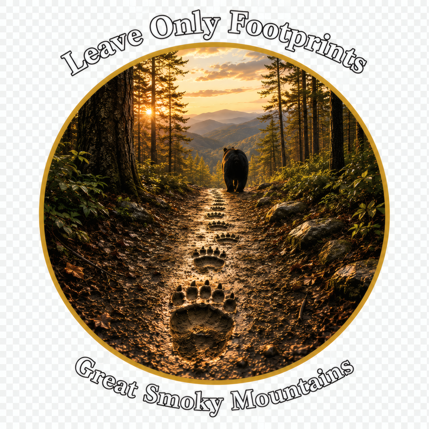 Leave only footprints - bear